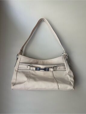 Rosetti Cream Shoulder Bag with Silver Hardware